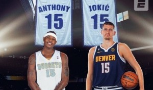 九游体育中国官网-ESPN：掘金也许应该将安东尼和约基奇的15号球衣都退役