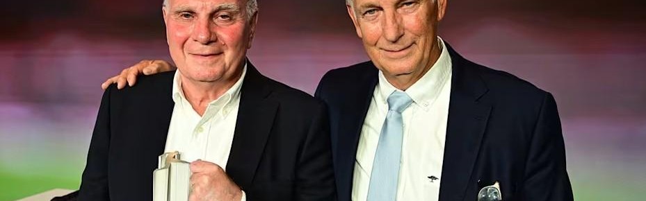 官方：拜仁名誉主席赫内斯获颁DFL荣誉奖