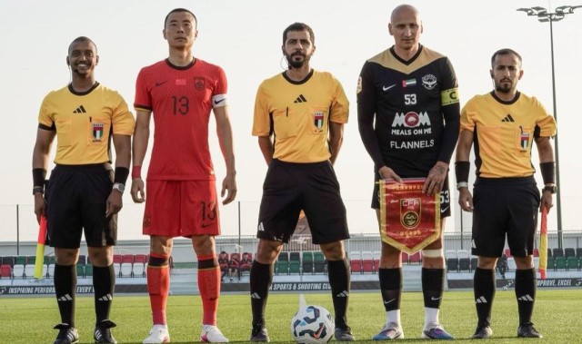 热身赛：国足2-0阿联酋第三级别球队猎鹰，张玉宁、林良铭破门